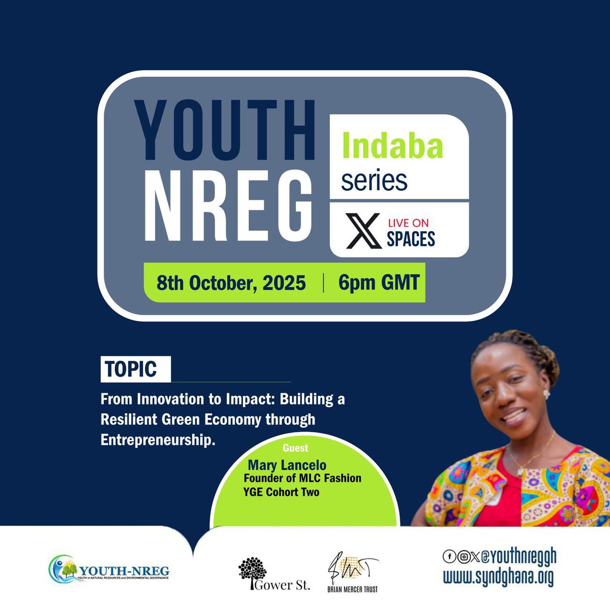 Join Mary Lancelot and Wendy-Yam, members of YGE 2nd cohort,
this evening as they share practical insights on their initiatives that are fighting climate change while creating new opportunities for employment. 

Grab your seat 👇🏾😉 x.com/i/spaces/1mrxm…