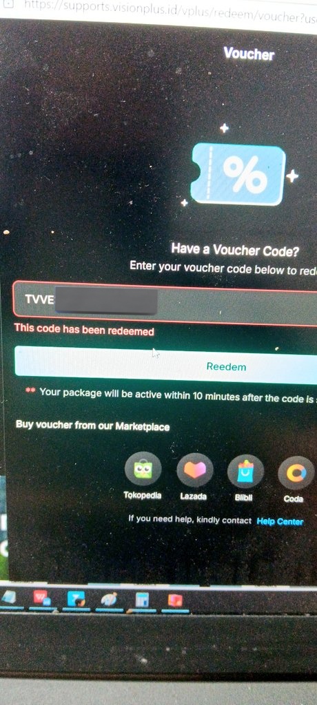 wf_sudirman's tweet photo. @visionplusid min, code nya gagal redeem terus.. pdhl blum pernah pakai.. https://t.co/vbHVm9BQjQ