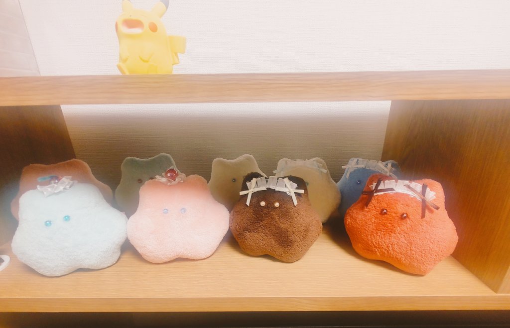 ☆△○さちゃんとしずけさちゃんが届いたー！

家で育ててるやさしさが増えた🥳
みんなふわふわでかわいい