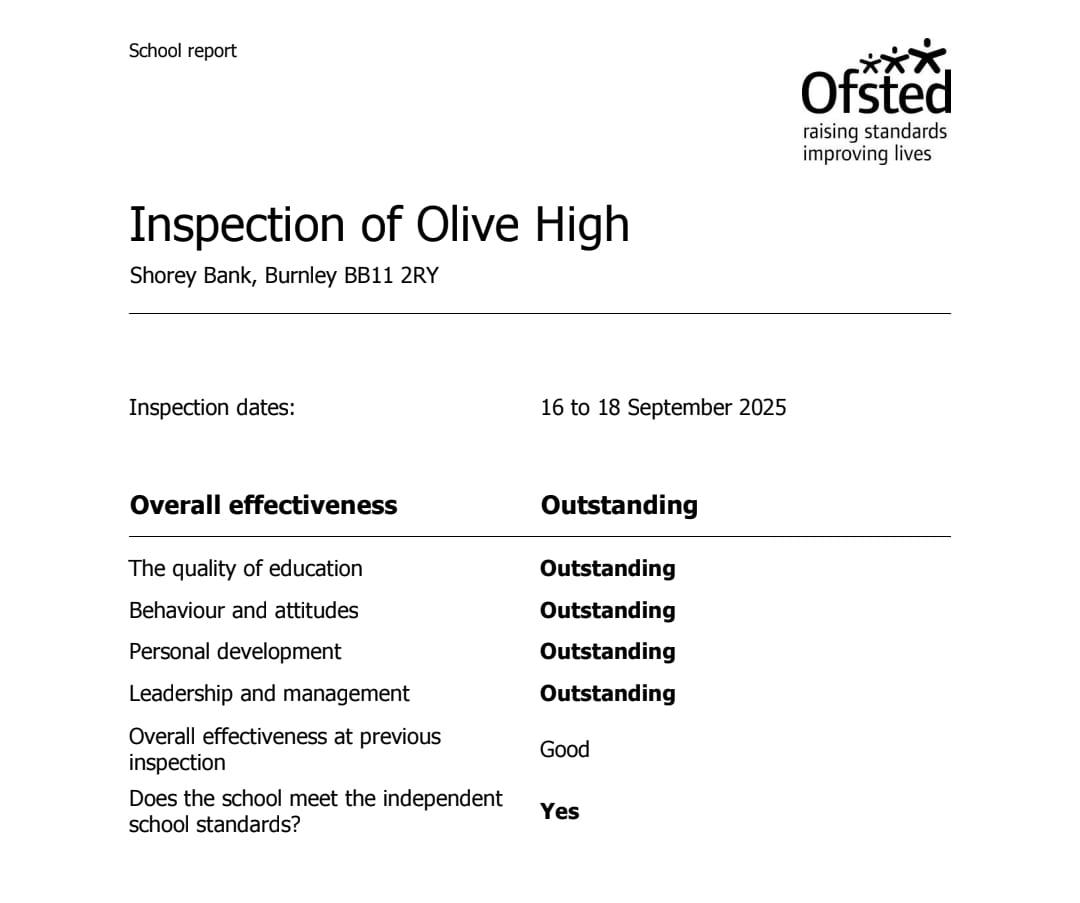 high_olive's tweet photo. Alhamdulillahi Rabil A'alameen 

We are OUTSTANDING!

Congratulations to all students, parents, teachers and well wishers for their continued support of the school! 

Allah swt bless you all! 🙌 https://t.co/71XcJKyNCZ