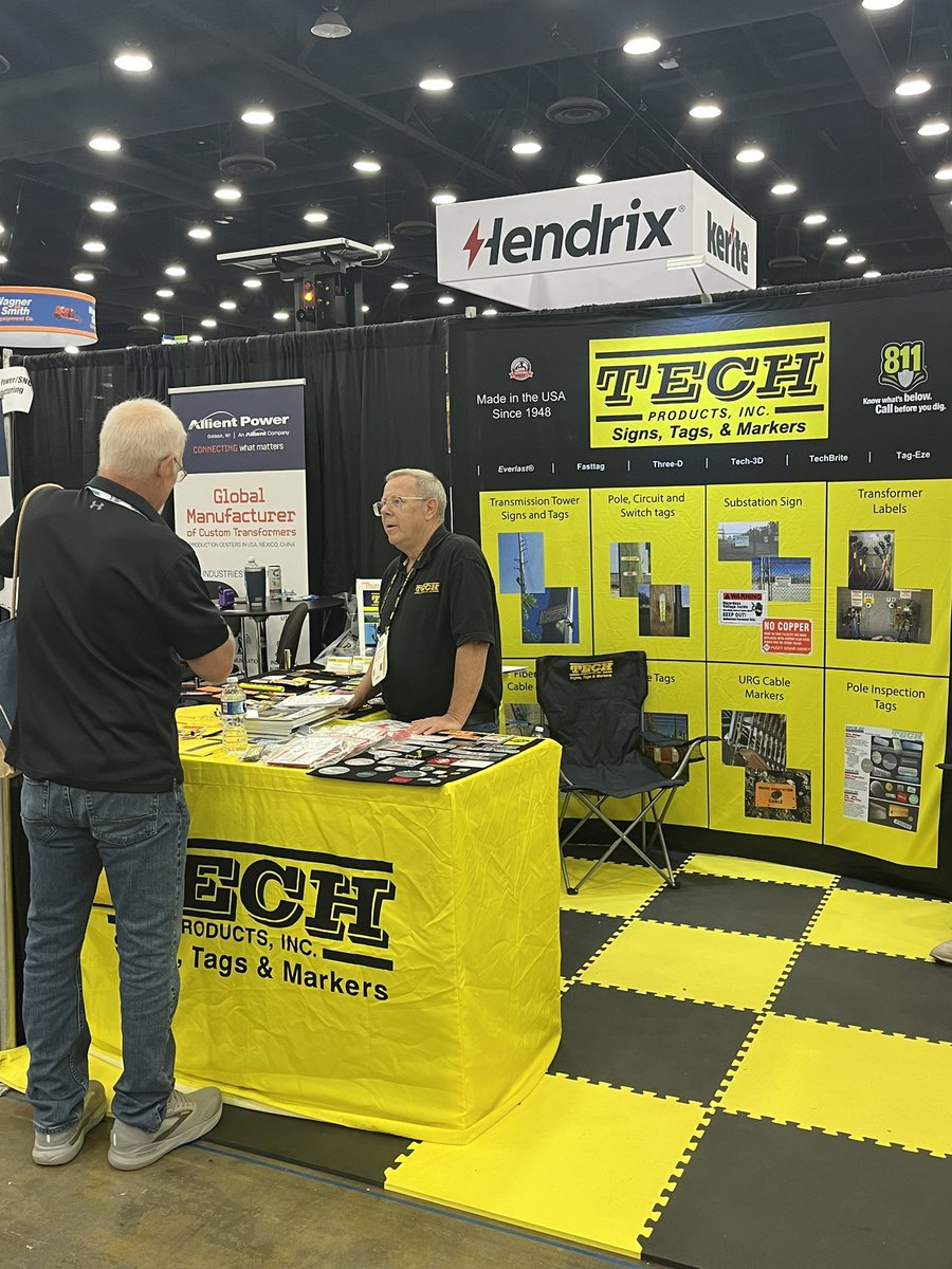 Day 2 of the <a href="/TheUtilityExpo/">The Utility Expo</a> come down to booth S4117 to see <a href="/TechProductsInc/">Tech Products, Inc.</a> we are featuring out. Tech-3D #Embossed #Metal #Poletags