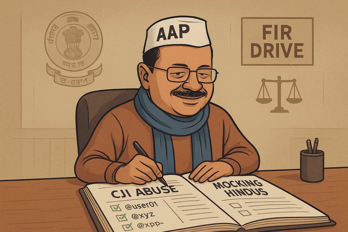 _vimdhayak_jii's tweet image. 🚨 BREAKING 🚨

Punjab’s AAP government has registered multiple FIRs against over 50 Twitter handles for allegedly abusing CJI B.R. Gavai 

Yet, not a single case against those who openly mock Hindus 🕉️🤔