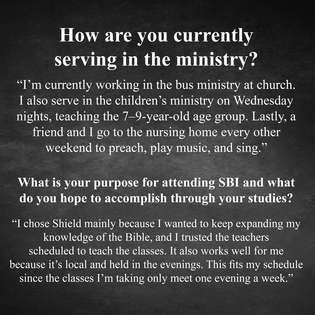 Shield Baptist Institute tweet media