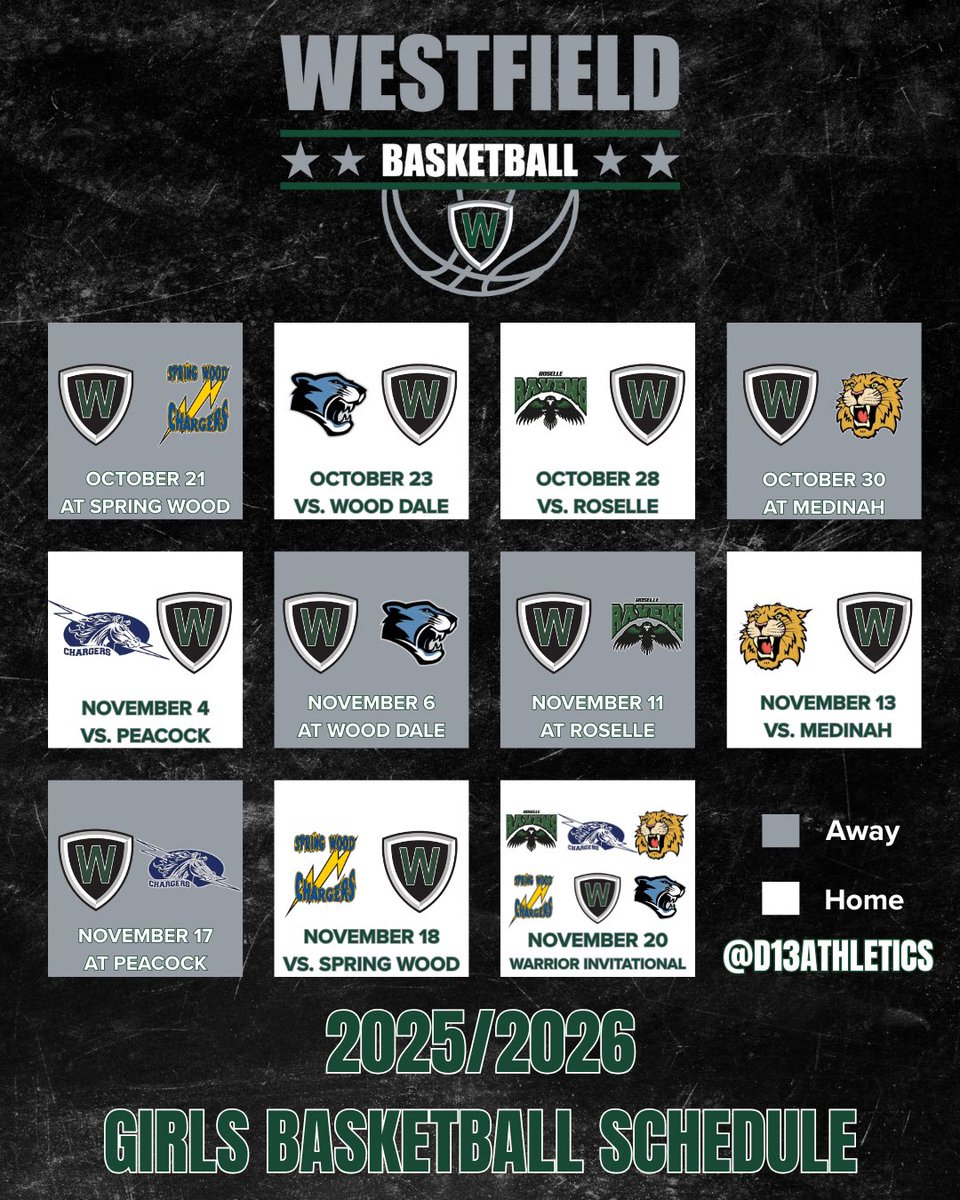 <a href="/D13Warriors/">Westfield School</a> Girls Basketball Schedule 🏀
