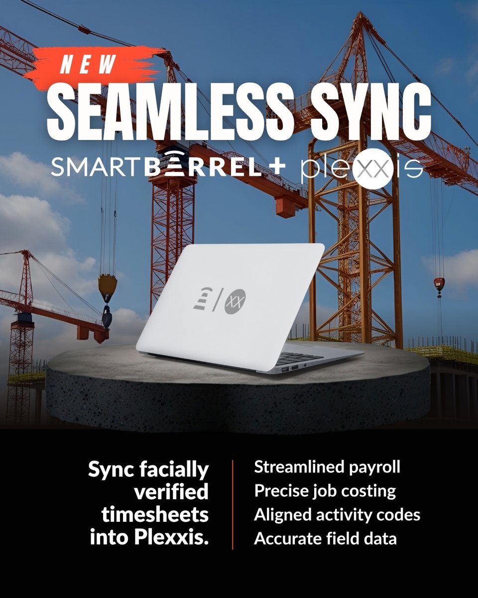 SmartBarrel's tweet image. 🚀 It’s official: SmartBarrel x Plexxis is LIVE 🚀 One of Plexxis’ first native #integrations bringing verified hours, cost codes, and payroll together in real time.
No double entry. No disputes. Learn more: hubs.li/Q03ML8Hv0

#Construction #Payroll #AccuracyYouCanBuildOn