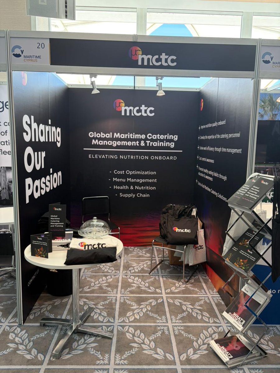 MCTCMarineLtd's tweet image. Great to connect with so many professionals at #MaritimeCyprus2025! 🚢​ 

Thanks to everyone who visited us at Booth 20 and shared our passion for maritime catering, culinary training and most importantly crew well-being.
​
#MCTC #Shipping #CateringManagement #Training