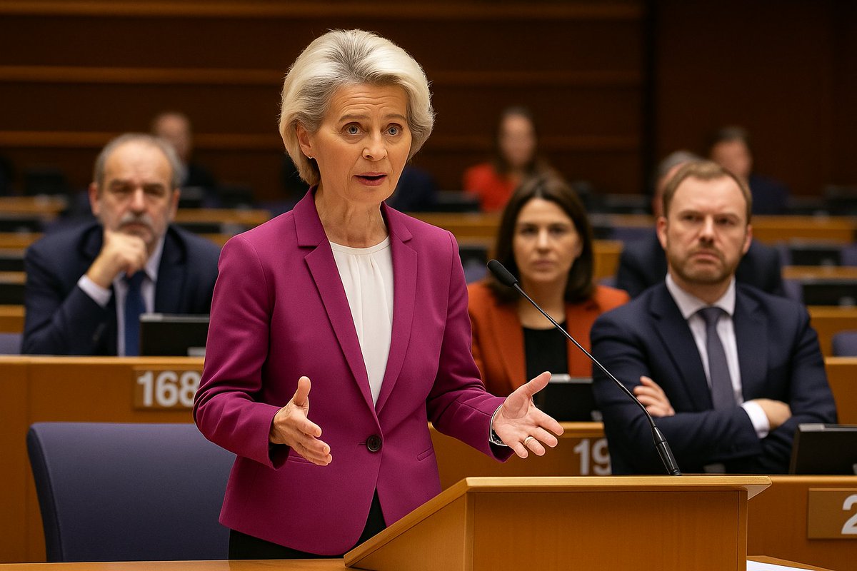 JavierVillamor's tweet photo. En economía, la UE ha hecho del reglamento su religión. El Pacto Verde estrangula la industria y el campo, la energía es la más cara del mundo y las fábricas se marchan. 

Von der Leyen llama a esto “autonomía estratégica”. En realidad, es declive gestionado: una Europa que ya no lidera, solo administra su decadencia.