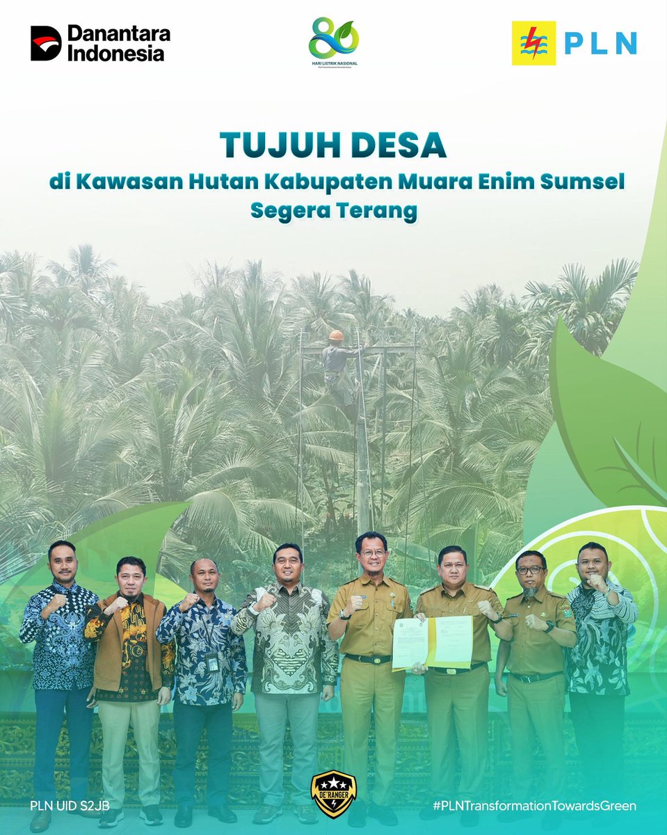 rizki__yansyah's tweet photo. Tujuh Desa di Kawasan Hutan Kabupaten Muara Enim Sumsel Segera Terang

#plns2jb #PLN #PLNUIDS2JB #PLNUntukIndonesia #UnleashingEnergyAndBeyond #SwasembadaEnergy #PLNTransformationTowardsGreen https://t.co/r8SP7l0Cpj