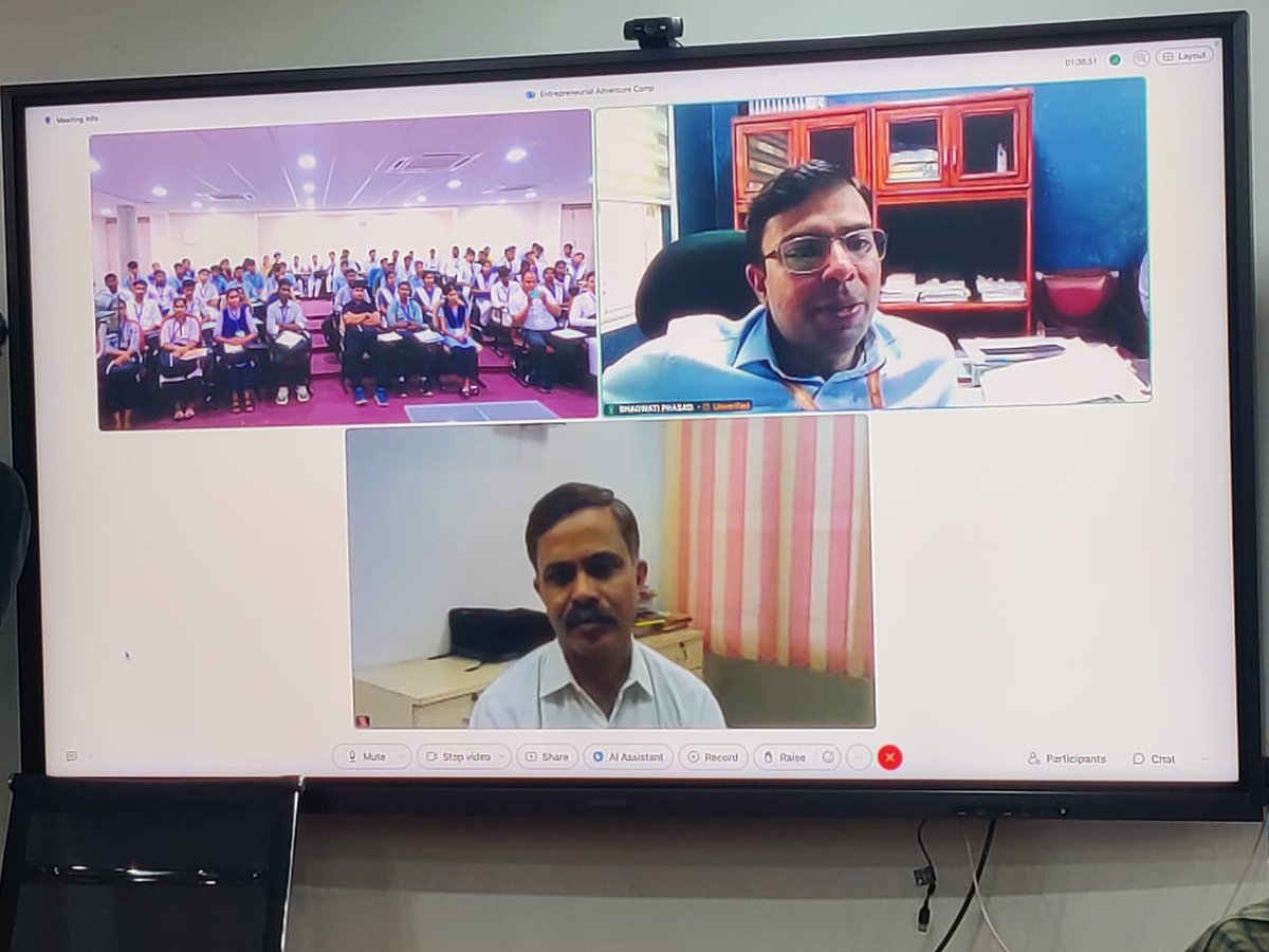 On 8th October 2025, a virtual session under the Entrepreneurial Adventures Camp was conducted for 85 vocational students and teachers from Maharashtra, Goa, and Rajasthan.