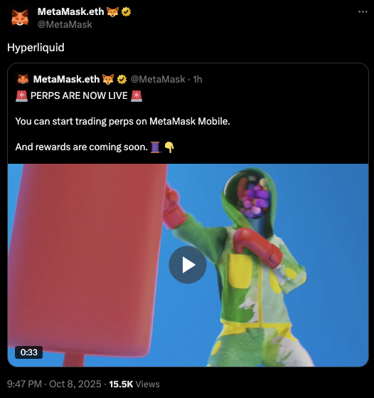 Metamask🤝Hyperliquid