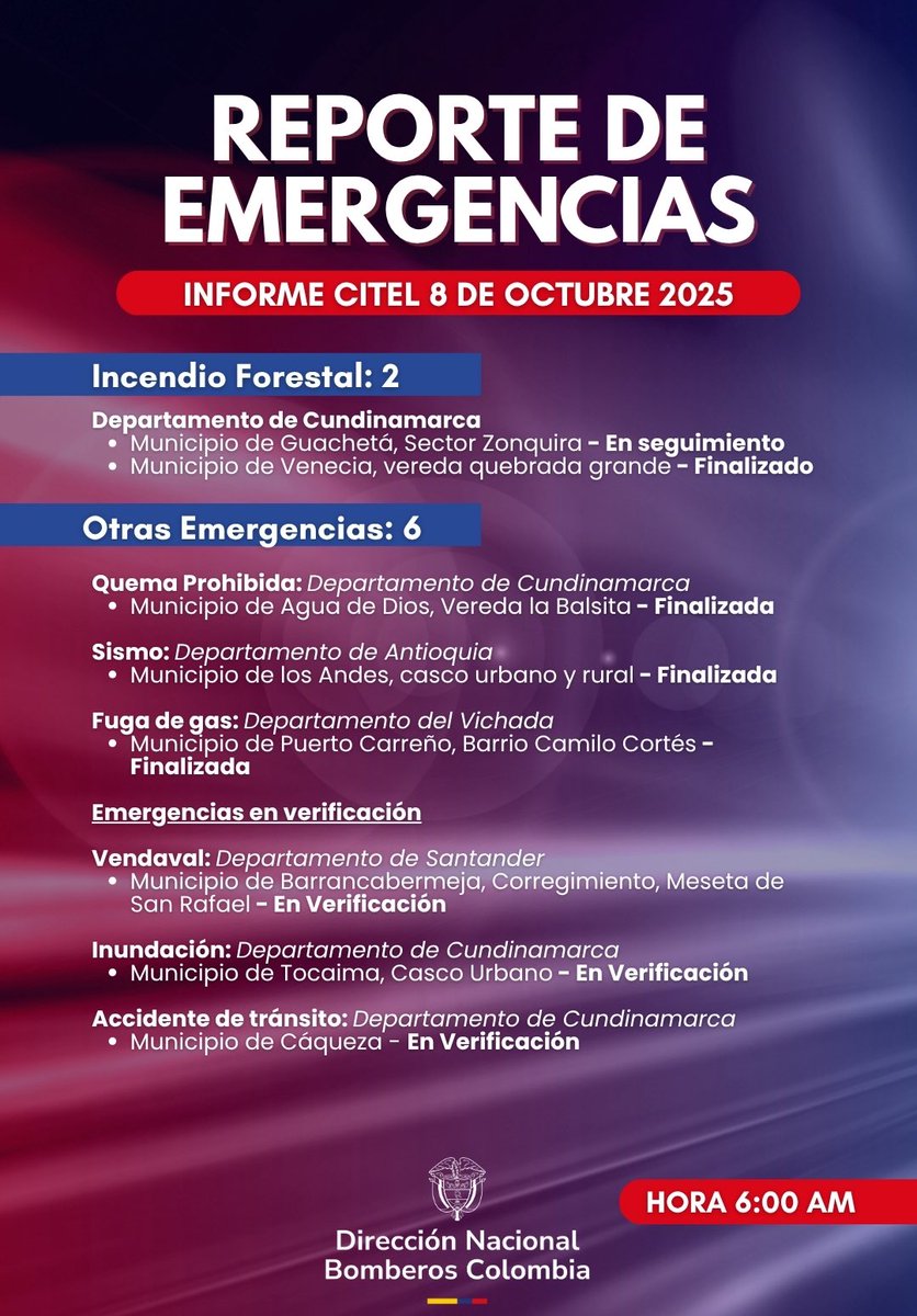 CITEL - Reporta Bomberos tweet media