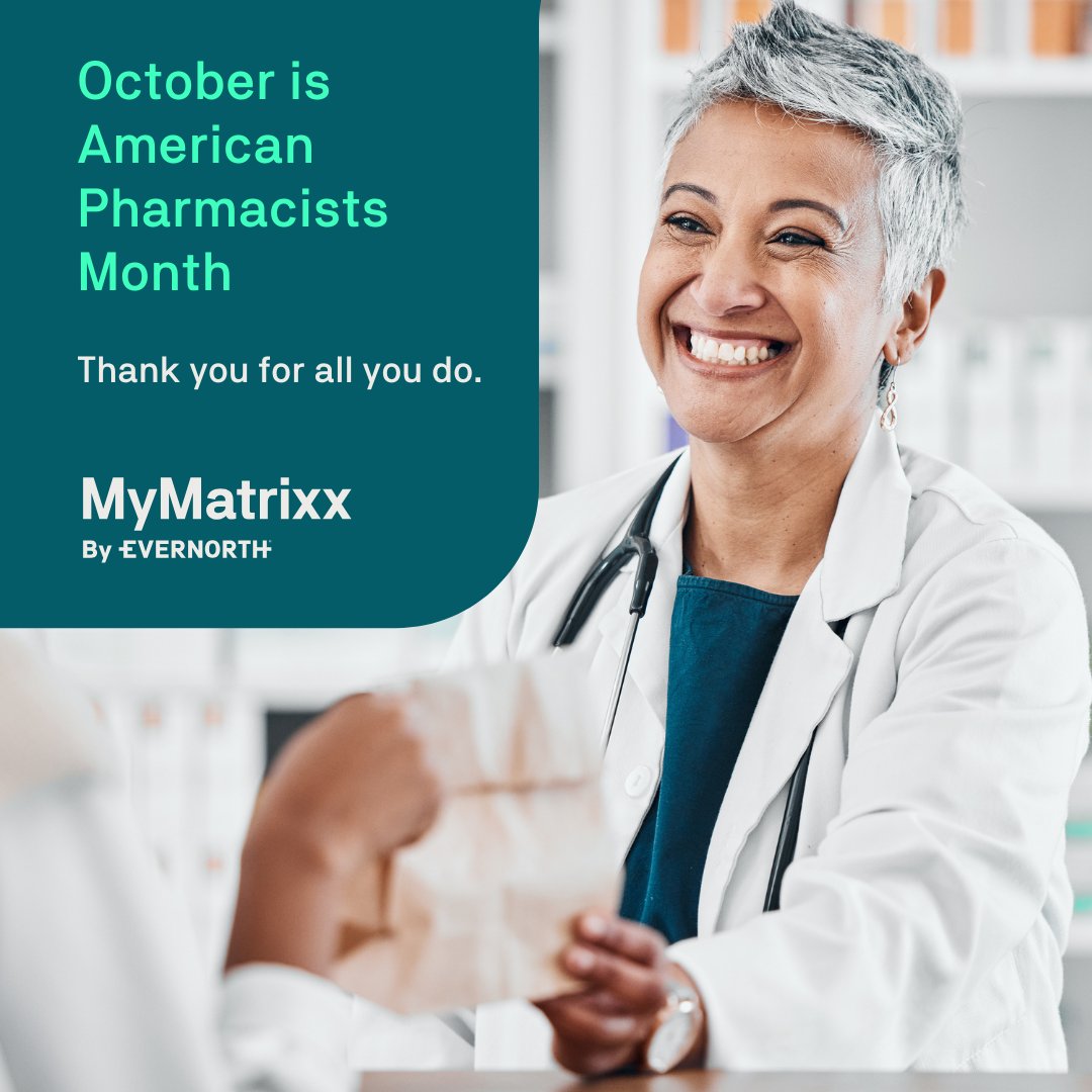 This #AmericanPharmacistsMonth, #MyMatrixxbyEvernorth celebrates the many pharmacists that make up our clinical team and those within our network. Thank you for the work you do everyday to educate and inform our clients and the injured workers they serve.