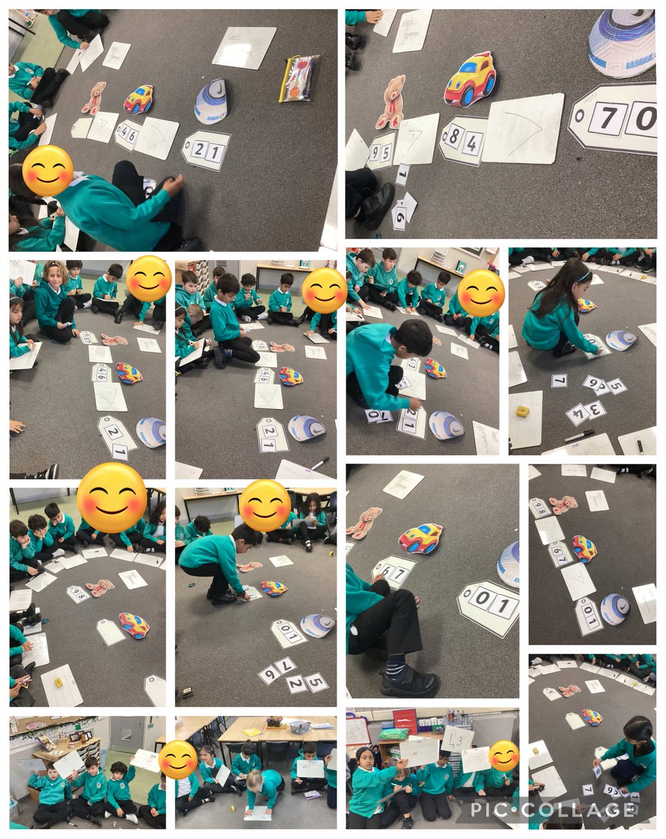 Today we helped the toy shop keeper! The toys have lost their price tags, so we had to use digit cards to give them new prices. We used our place value knowledge to: make number using number cards, compare and order numbers and explain our reasoning.