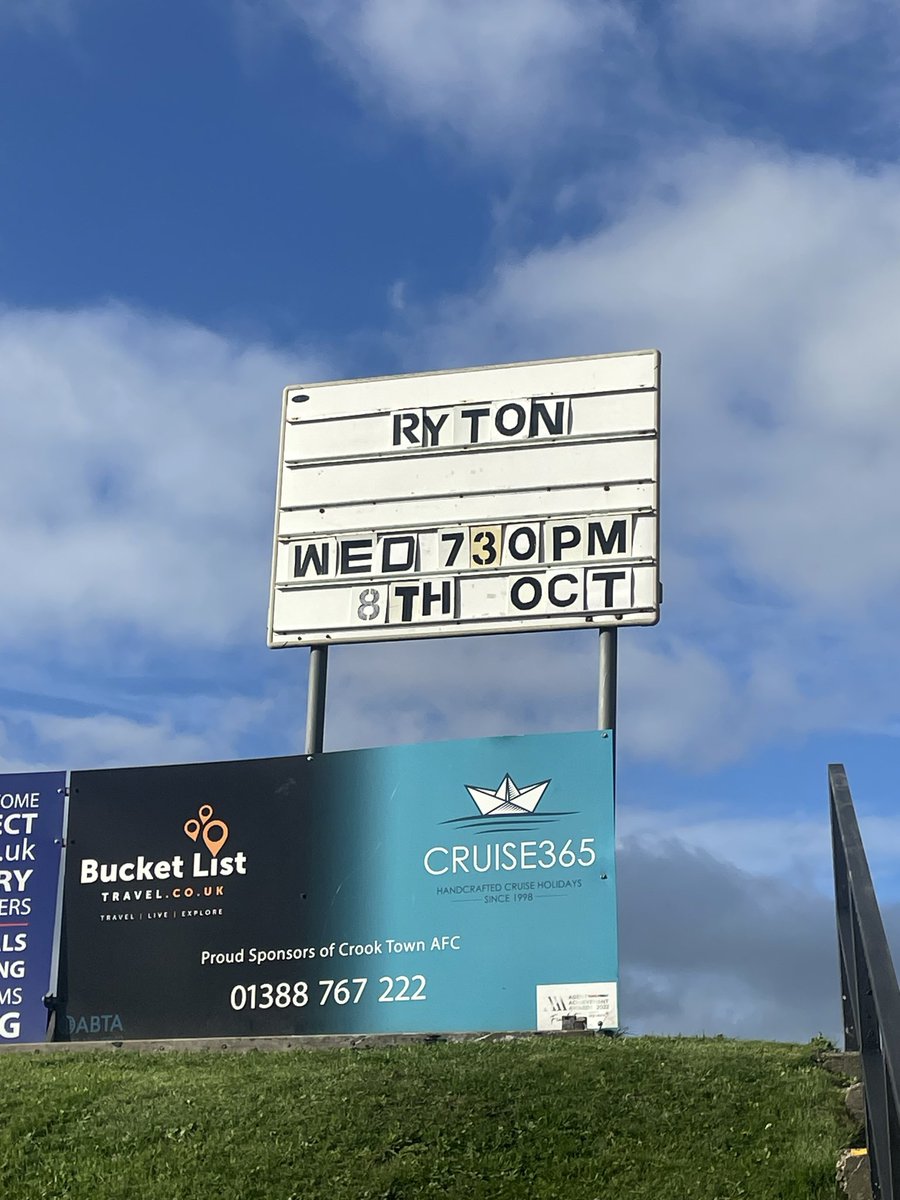 CrookSupporters's tweet image. Tonight’s Durham Challenge Cup game against @RACAFC1970  is a 7.30pm kick off. Come and support the lads