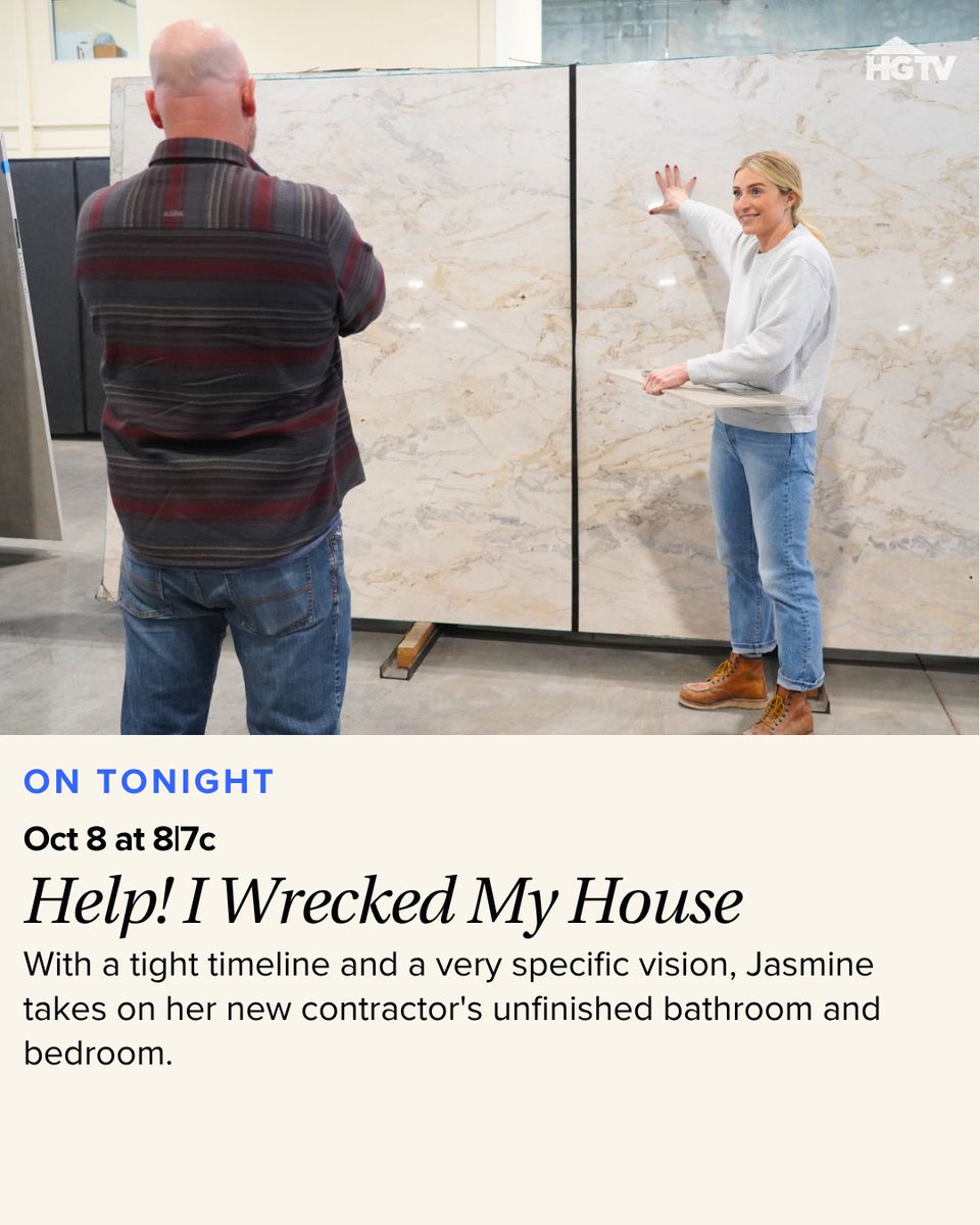 hgtv's tweet image. Catch back-to-back new episodes of #HelpIWreckedMyHouse + #SinCityRehab, starting tonight at 8|7c on HGTV 💪 

Watch next day ➡️ @hbomax.