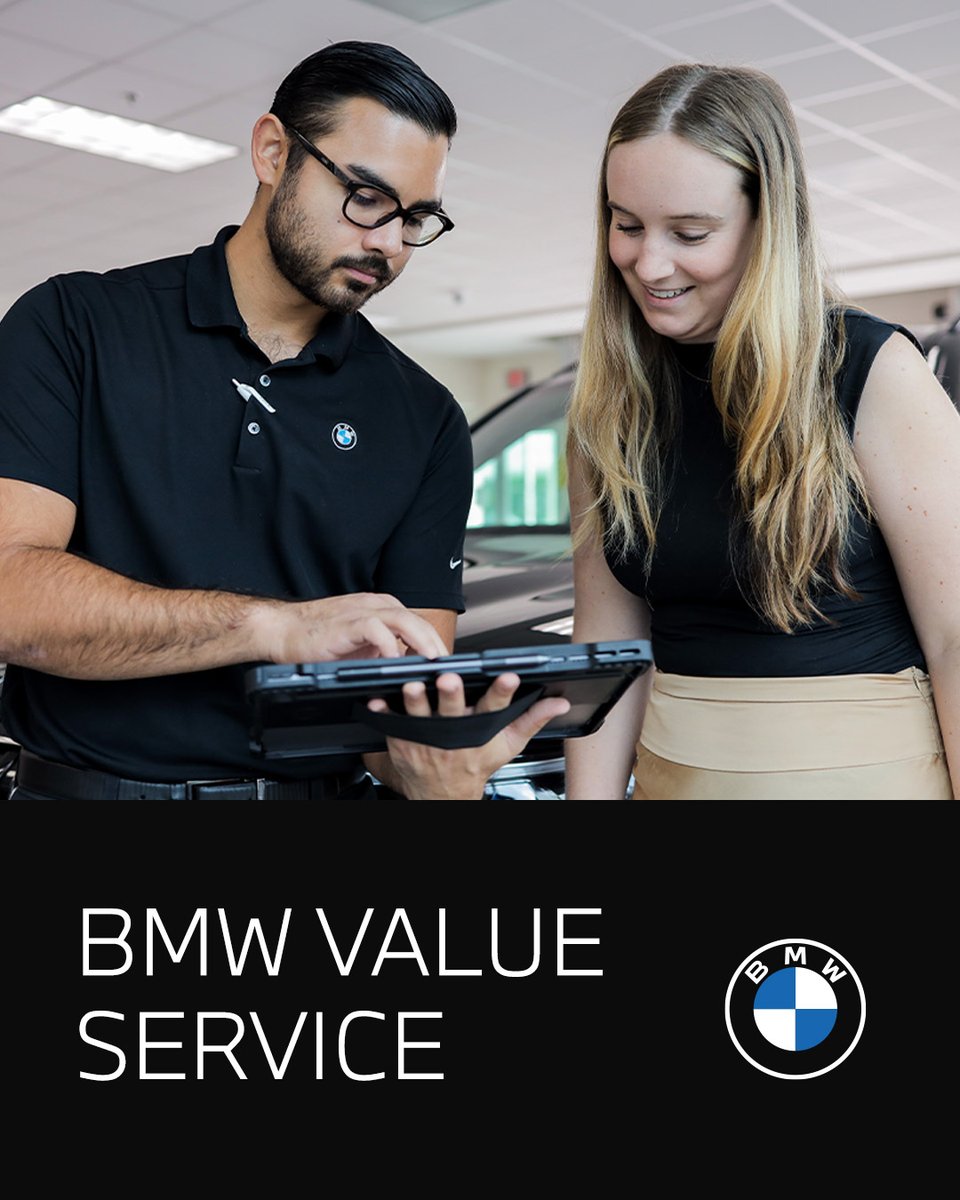 Your BMW deserves brilliance. Don't settle for general when you can have genuine. Our BMW-certified specialists know your vehicle inside and out.
Our Value Service tool makes it easy to see what you need, when you need it. Premium care. Total transparency. bit.ly/4c9RM1B