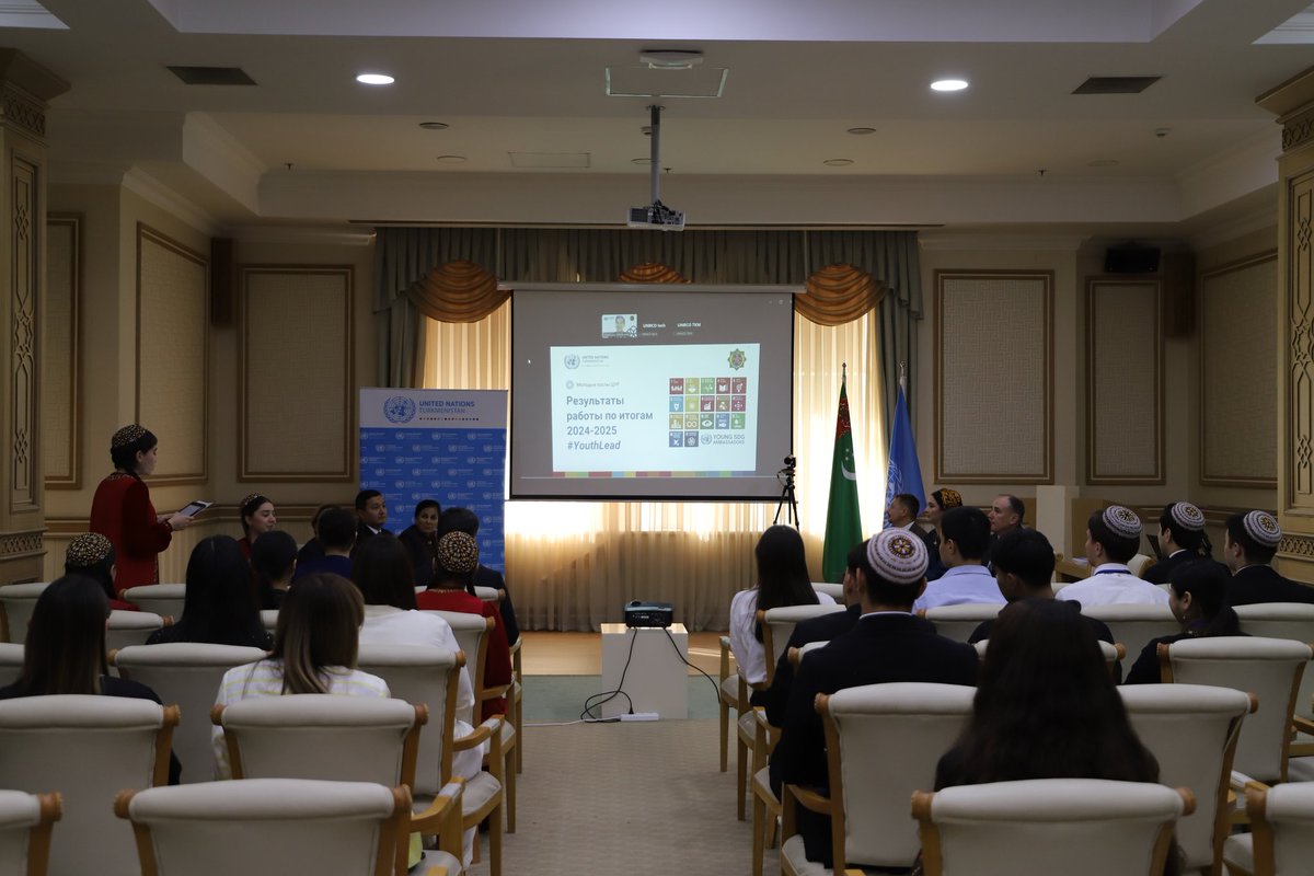 Proud to join Turkmen youth at the #YouthLead Roundtable.
Their energy, ideas, and determination show why youth must be at the center of building a sustainable future. Together, across generations, we are accelerating the #SDGs.