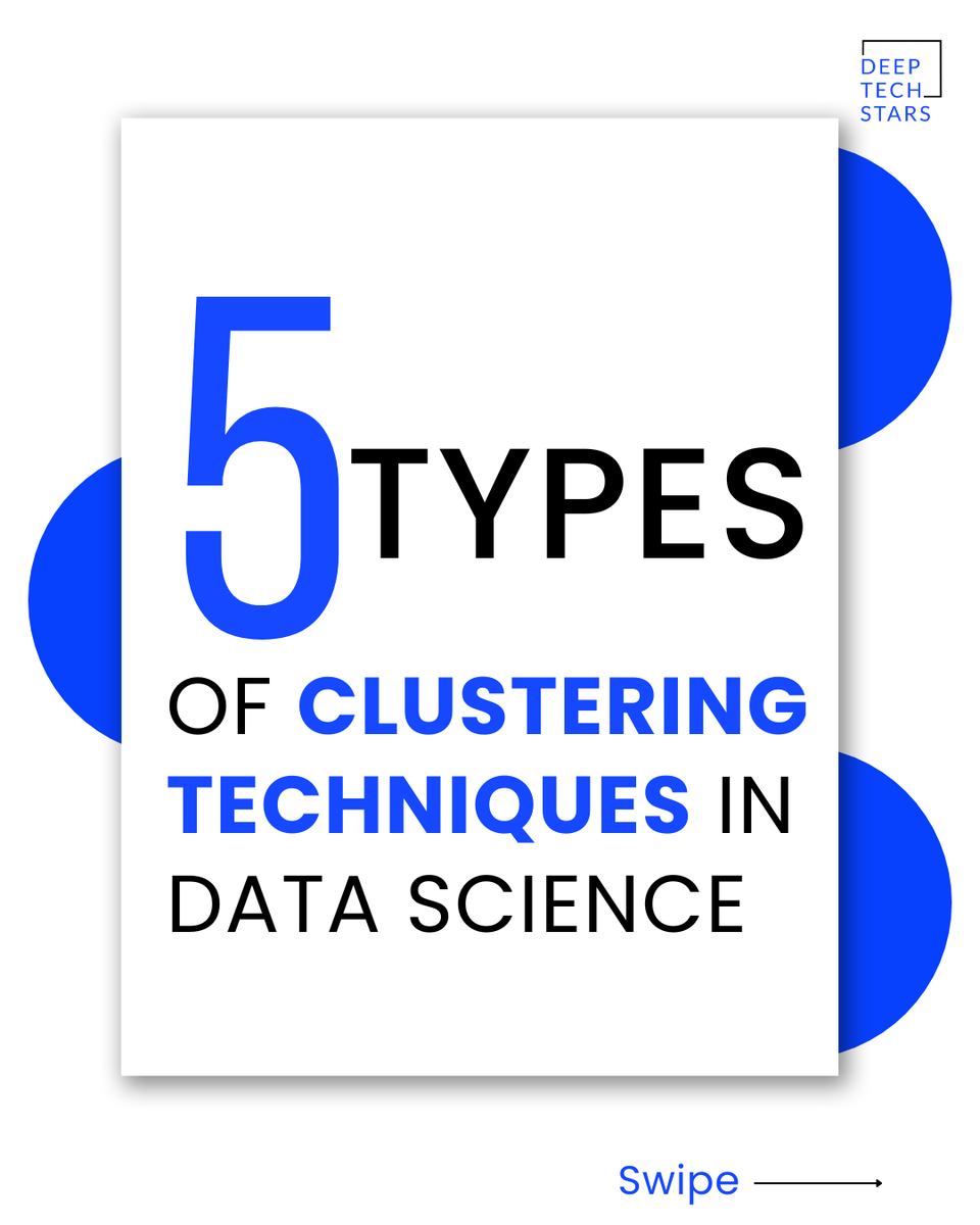 deeptechstars's tweet photo. Cluster smarter, not harder! Here are 5 essential clustering methods - from classic K-Means to advanced DBSCAN and hierarchical techniques - that reveal hidden groups and patterns in your data. Perfect for exploring the unknown corners of any dataset. https://t.co/4NSMiNYA1v