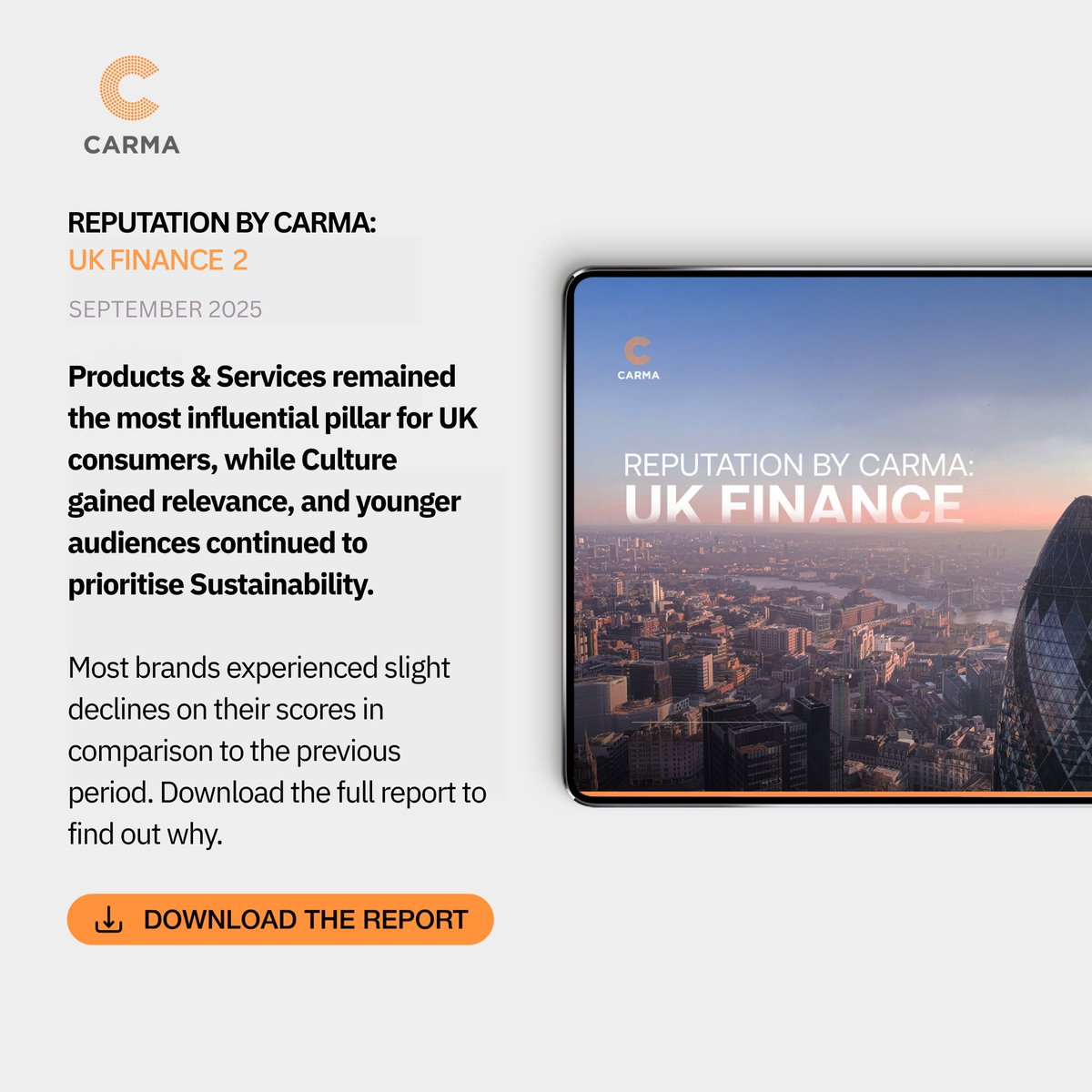 Our latest #ReputationByCARMA Finance Benchmarks reveal how UK &amp; US banks fare across 6 key pillars.

🇬🇧 Revolut leads; trust dips for traditional banks.
🇺🇸 Visibility ≠ sentiment for big names.

Read more: bit.ly/4jnQYbS