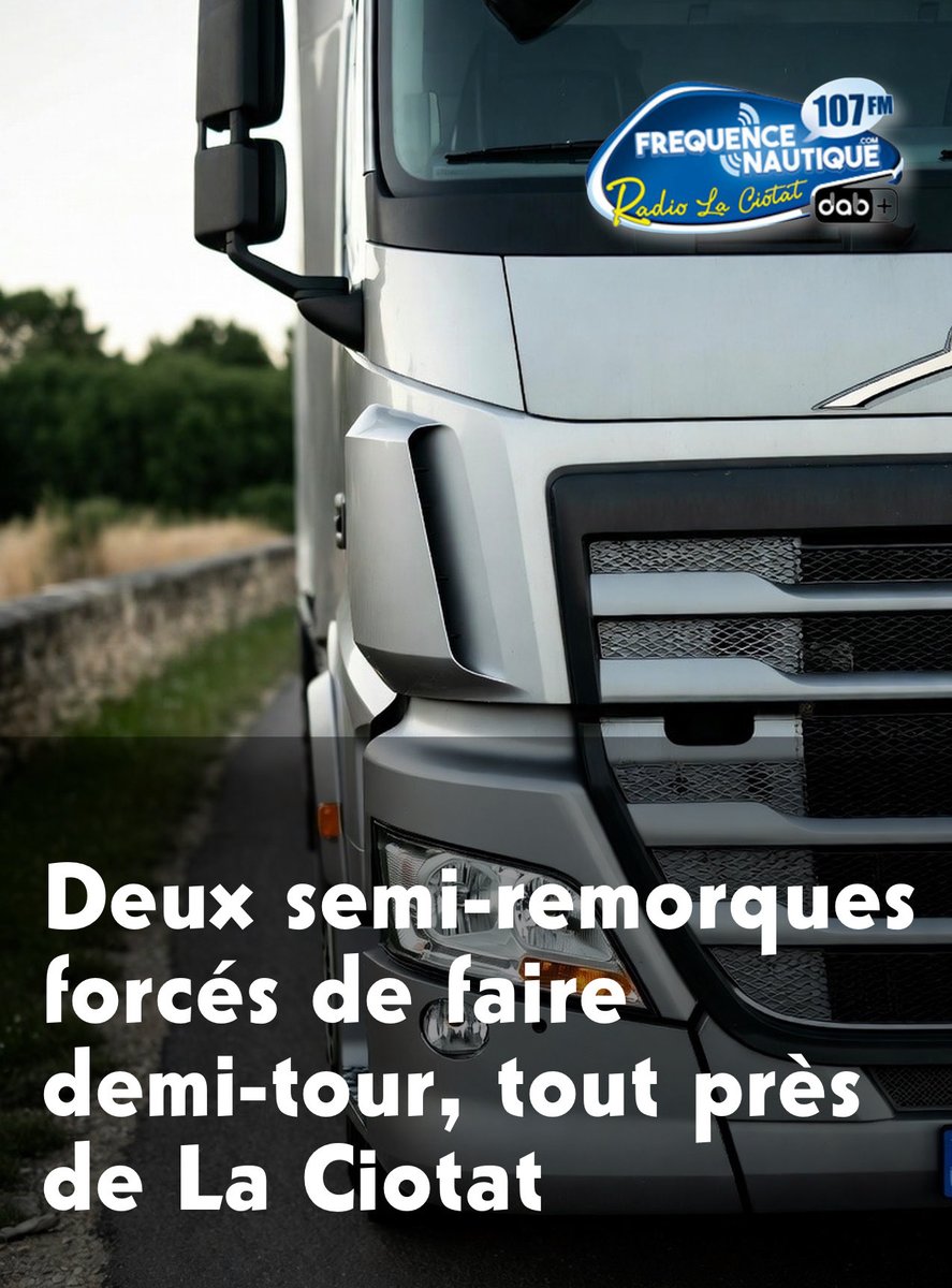 Guidés par leur GPS ou une application de trafic routier…
Deux semi-remorques forcés de faire demi-tour, tout près de La Ciotat
➡️ frequencenautique.com/article/2281-d…
