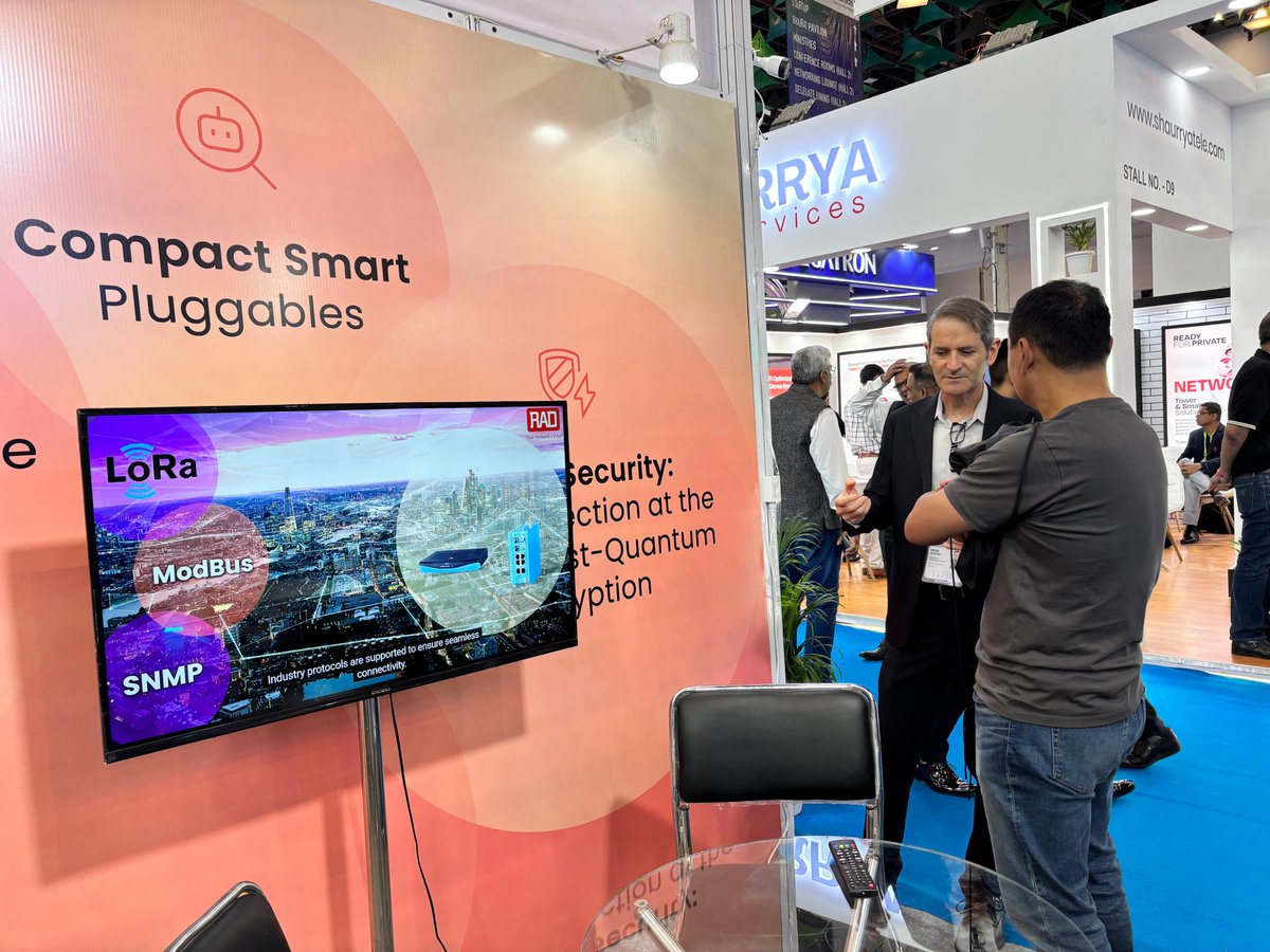 RADdatacomms's tweet image. Hello New Delhi!! We&apos;re at the 2025 India Mobile Congress, booth # D-20 with plenty of innovation to show &amp;amp; tell. If you&apos;re at the show, drop by to learn how RAD can help you empower your business

Come see us!

#IMC25