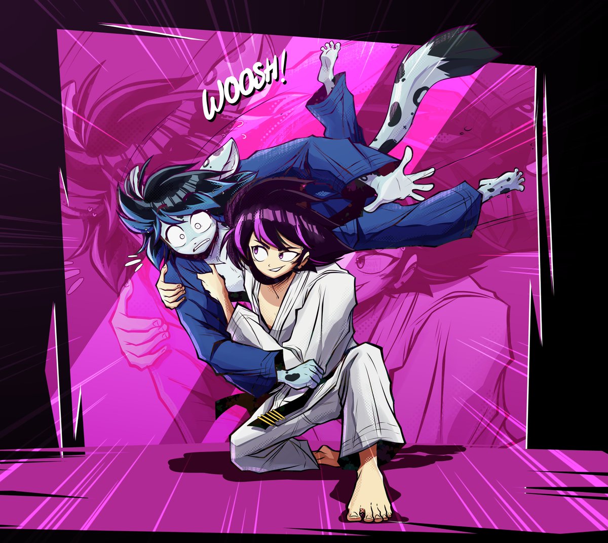 Yoshiro vs Cassy 
for @/YoshiroJudo  
Hope you like it!