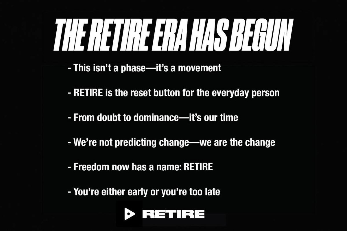 _Shadow36's tweet image. The Retire Era Has Begun

$Retire