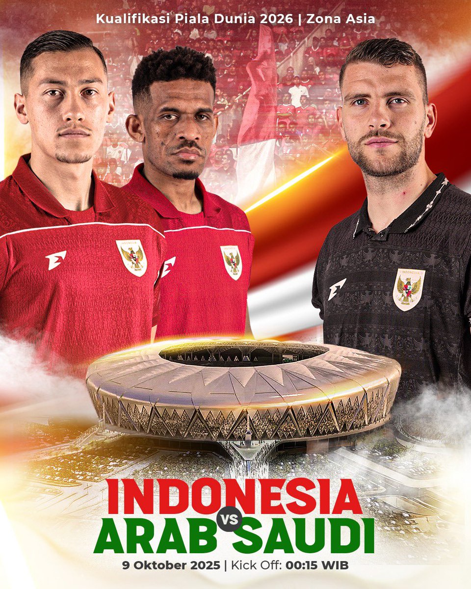 Mohon doa dan dukungan untuk Timnas Indonesia yang akan bertanding melawan Arab Saudi malam ini.

Semangat berjuang untuk Indonesia 🇮🇩