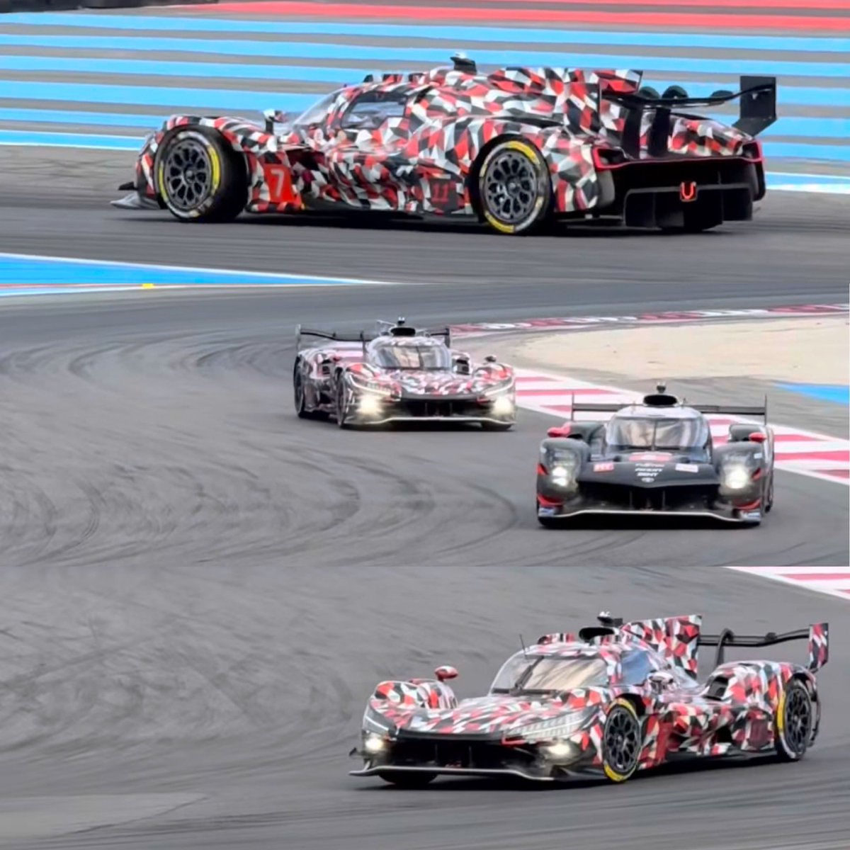 sportscarBIT's tweet photo. SPYSHOT TOYOTA GR010 HYBRID FACELIFT 2026 📸
Minggu ini TGR melakukan ujicoba tertutup paket aero terbaru mereka di sirkuit Paul Ricard.
Meninggalkan bayang-bayang LMP1, GR010 baru kini kelihatan lebih Hypercar!
...dan sedikit mirip Ferrari?
#FIAWEC #Toyota #GR010 https://t.co/9G0TdgwoAv