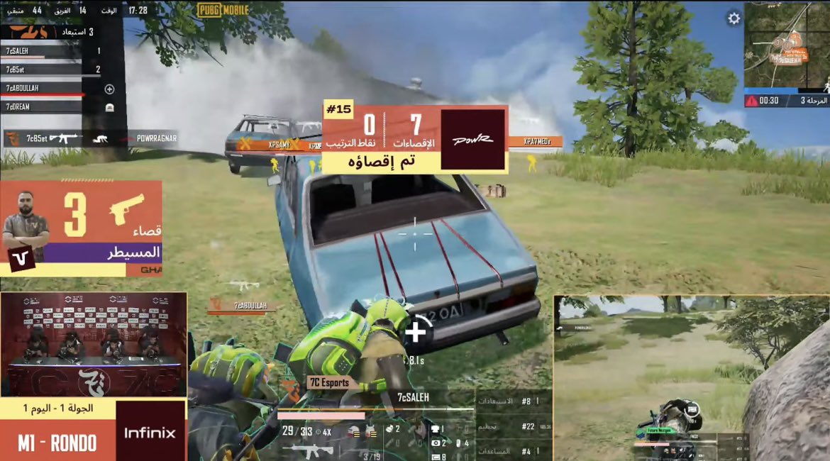 d7r__'s tweet photo. تم إقصاء تيم باور بمركز 15 من قبل تيم 7c 
بعدد 7 إقصاءات و7 نقاط لباور في القيم الاول https://t.co/GjiFMbziFn