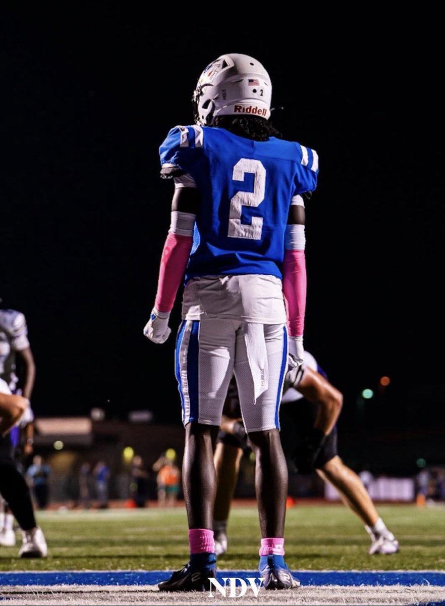 Mid Season Highlights 

Week 4 ~ 4 targets against KU commit , 1 catch allowed 

Week 5 ~ 2 Targets , 0 catches allowed 

90 yard Kick Return, 5 pbu’s , 4 tackles,  5 assisted tackles

hudl.com/v/2ShsBt