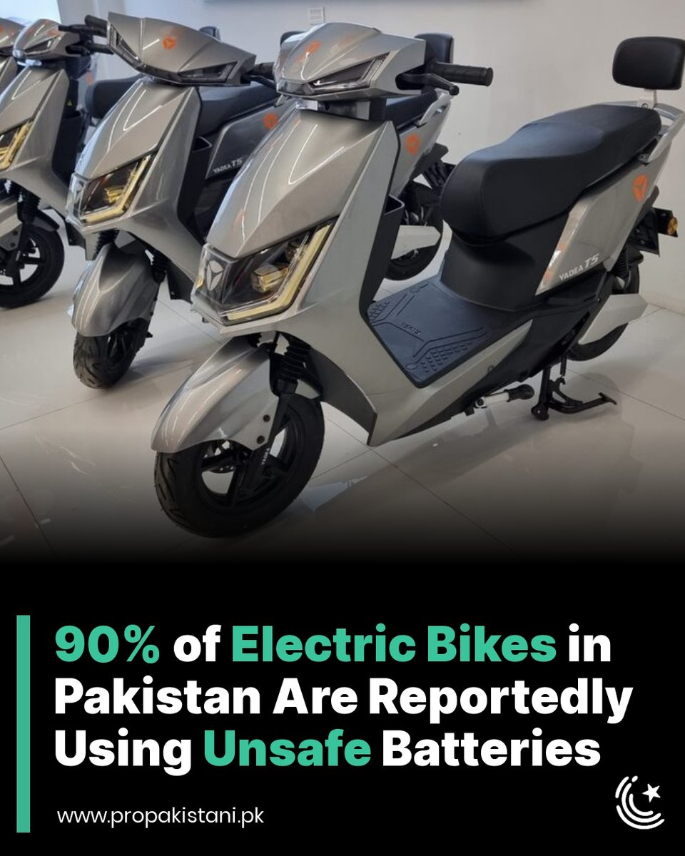 ProPakistaniPK's tweet image. The Pakistan Automotive Manufacturers Association (PAMA) has revealed that a majority of electric bikes have substandard and outdated batteries across the country. According to PAMA,…

Read More:  propakistani.pk/2025/10/08/90-… 

#PAMA #ElectricBikes #eScooty #graphenebatteries