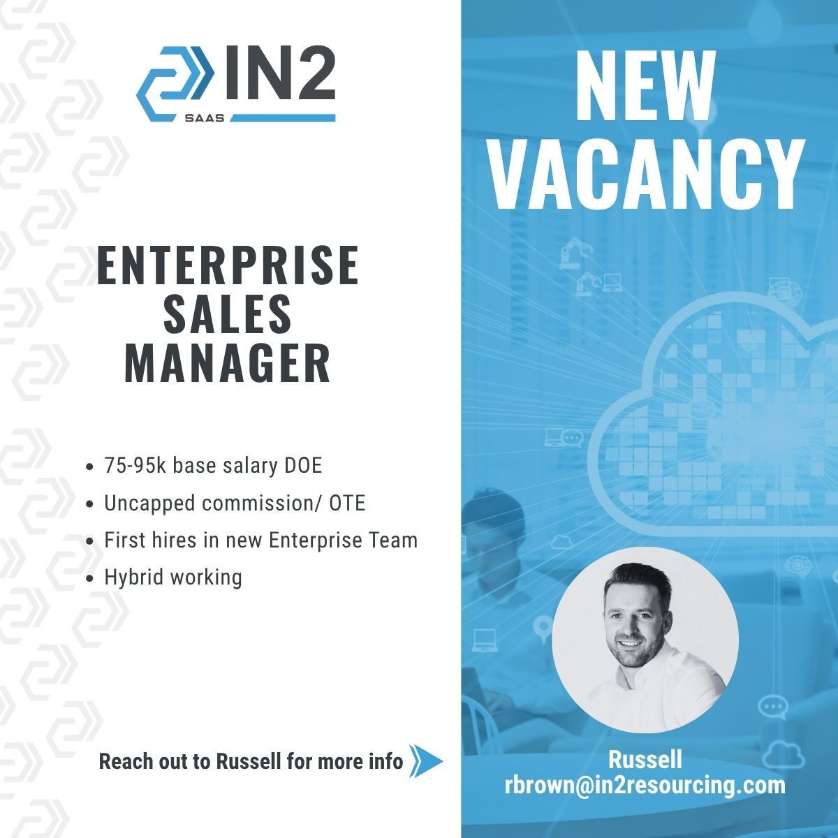 In2Resourcing's tweet photo. NEW EXCLUSIVE VACANCY: Enterprise Sales Manager (Fintech) | Shape the growth of a leading scale-up | Hybrid London | 75-95k base + Uncapped Commission 

💼 Discover more and apply via IN2-SaaS here: 
https://t.co/GIfX9s2U9S 

#NewExclusiveVacancy #EnterpriseSales #Fintech #SaaS https://t.co/698g0U6UGe