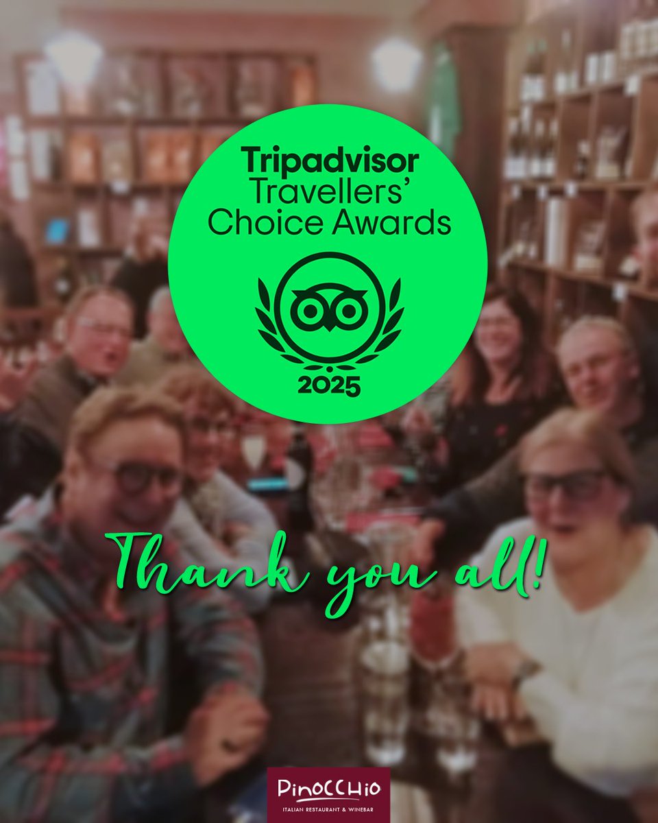 flavourofitaly's tweet image. We are very proud to be chosen by #Tripadvisor for the 🏆#award TRAVELLERS' CHOICE 2025
A big thanks to our team &amp;amp; to all our customers, without you this wouldn't have been possible❤️
Keep on writing your reviews and come to visit us! 👉 pinocchio.ie/home/

#travellerschoice