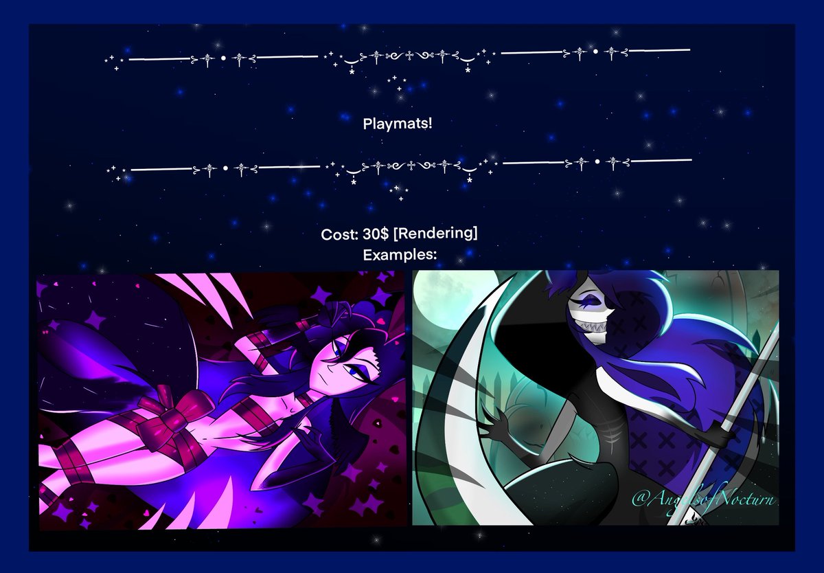 AngelsofNocturn's tweet photo. Official Comm sheets.

Comms are OPEN. 🥹 WILL TAKE 5 SLOTS FOR NOW. 

Dm if interested. https://t.co/fnoGNPJuIR