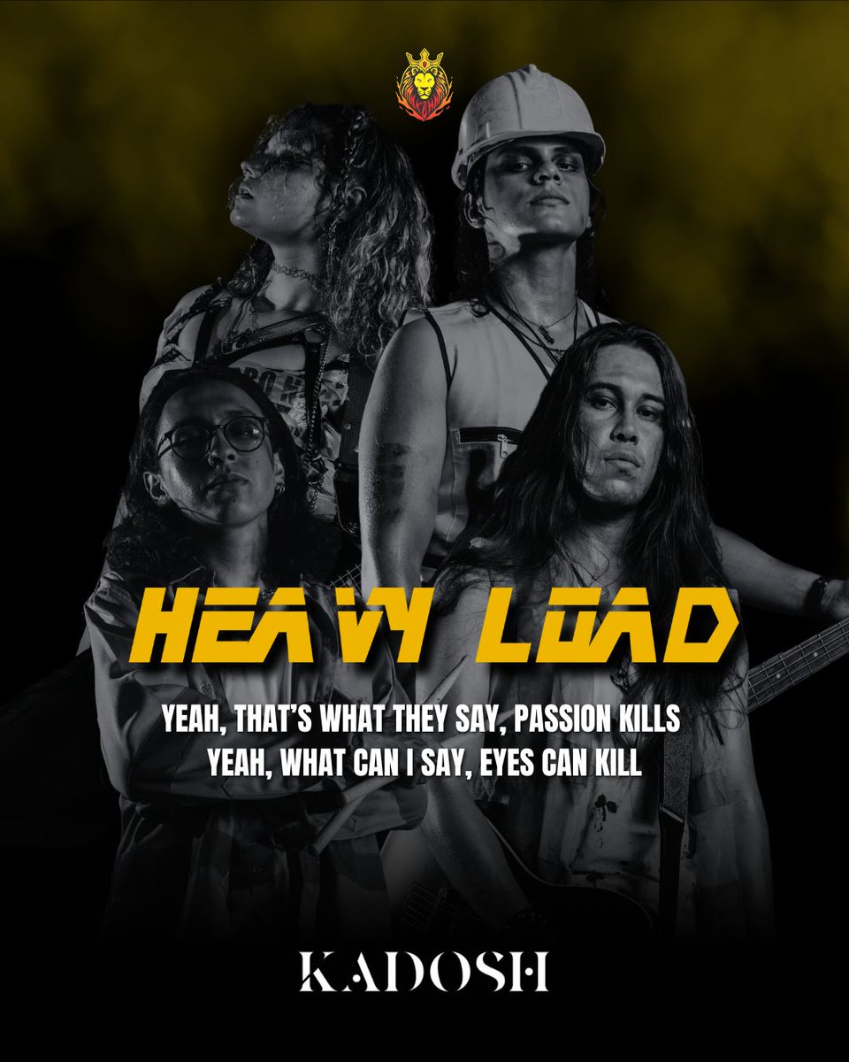 kadoshrockband's tweet image. Available on every streaming platform!  💛

#HeavyLoad
#TheNewRockGeneration