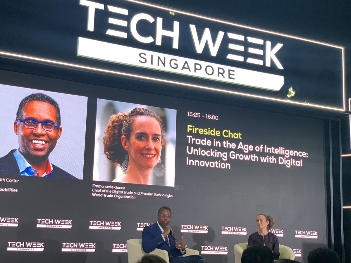denglhs's tweet image. A good number of golden nuggets in this year’s Singapore Tech Week. It covers a wide range of topics. The AI related global trade is mentioned to increase by 20% YoY that seems to save the world economy from a disaster.