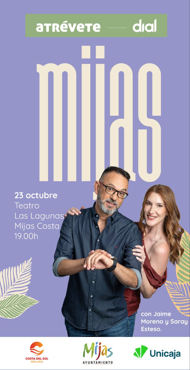 dialmalaga's tweet photo. @atrevetedial llega a Mijas Costa!
Descargar tu invitación aquí ⬇️

https://t.co/SfEK4kRM4g

Patrocinan @AytoMijas y @vivecostadelsol 
Colabora @UnicajaBanco 
No te pierdas el programa especial de @Cadena_Dial , la música y la visita especial que tendremos!
Hazte ya con tu invi! https://t.co/fzDky84kmD
