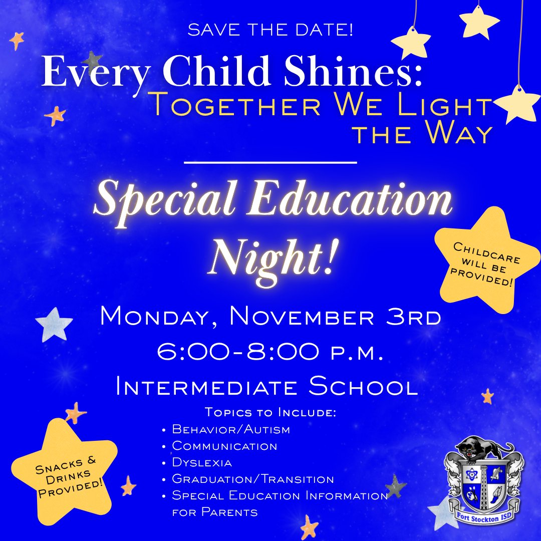 ⭐️Special Education Family Night⭐️