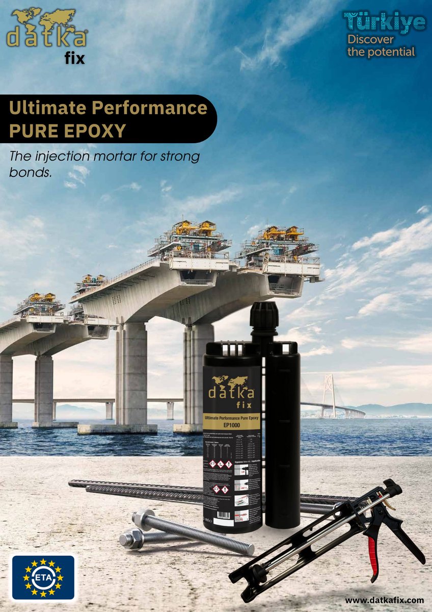 BekturMedetov's tweet image. “Anchoring the Future, Chemically Strong.”
Chemical Anchors DATKA fix🇹🇷 

📱WhatsApp: +90 537 265 41 64
🌎 datkafix.com

#AnchorSolutions #ConstructionInnovation #StructuralStrength  #FixingSolutions #HeavyDutyAnchors  #IndustrialAdhesives #StructuralIntegrity
