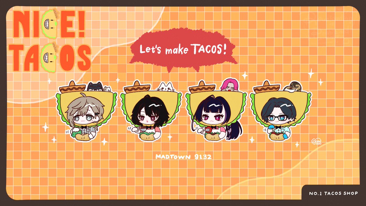 街いちばんのタコス屋さん🌮 #MADTOWN #かな絵 #れん絡帳 #Melocopic