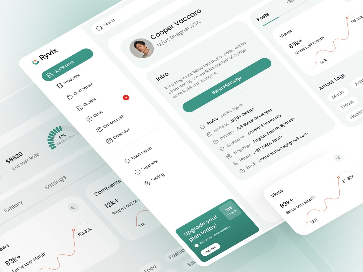 azmiramiss2's tweet photo. E-commerce Dashboard Design - Profile
#profile_page #web_design #dashboard_interface #UX #ui #web_design #saas #minimal #products #profile #dashboards #ecommerce_dashboards #ecommerce #e_commerce https://t.co/GWZamVg4g8
