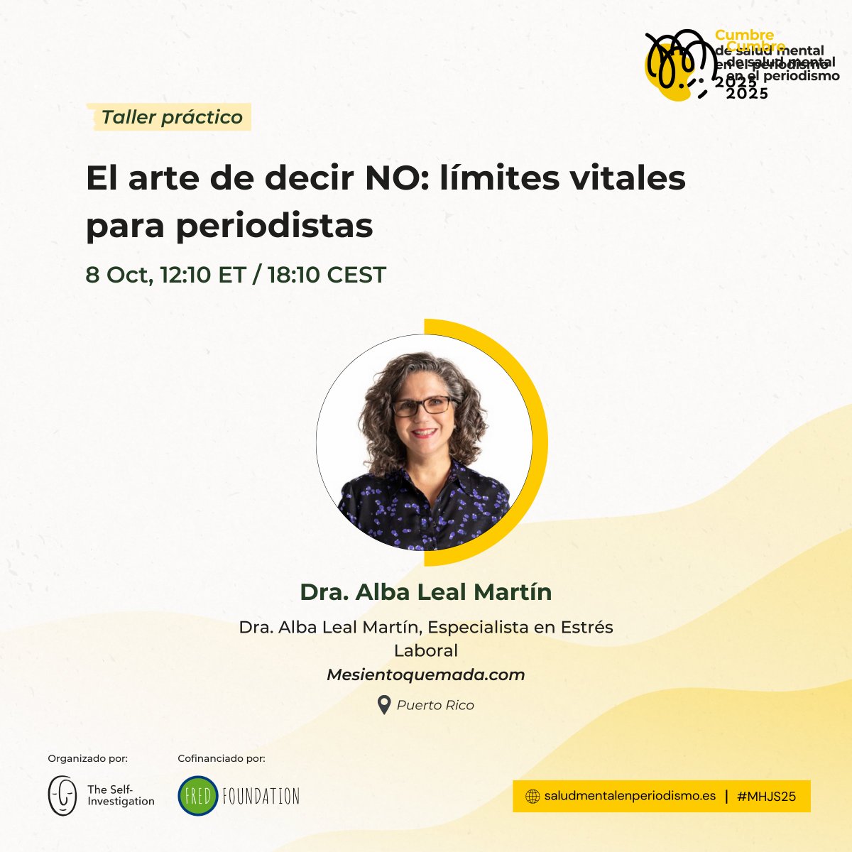 selfinvestigate's tweet image. Qué difícil es decir NO. 🙄

Hoy hemos aprendido herramientas para incorporar el “no” como recurso de protección y a redescubrir el control sobre nuestro tiempo energía. #MHJS25

A entender las señales de alerta y poner límites con confianza🦾