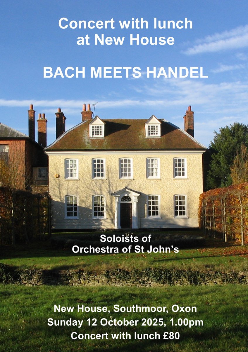 osjevents's tweet image. ✨ Join us this Sunday for a special event. A sublime programme of Bach and Handel, plus a delicious lunch at the beautiful New House.

💛 Your ticket will support OSJ’s mission to bring music to schools and communities across Oxfordshire and beyond. 

🎟 osj.org.uk/osjevent/bach-….