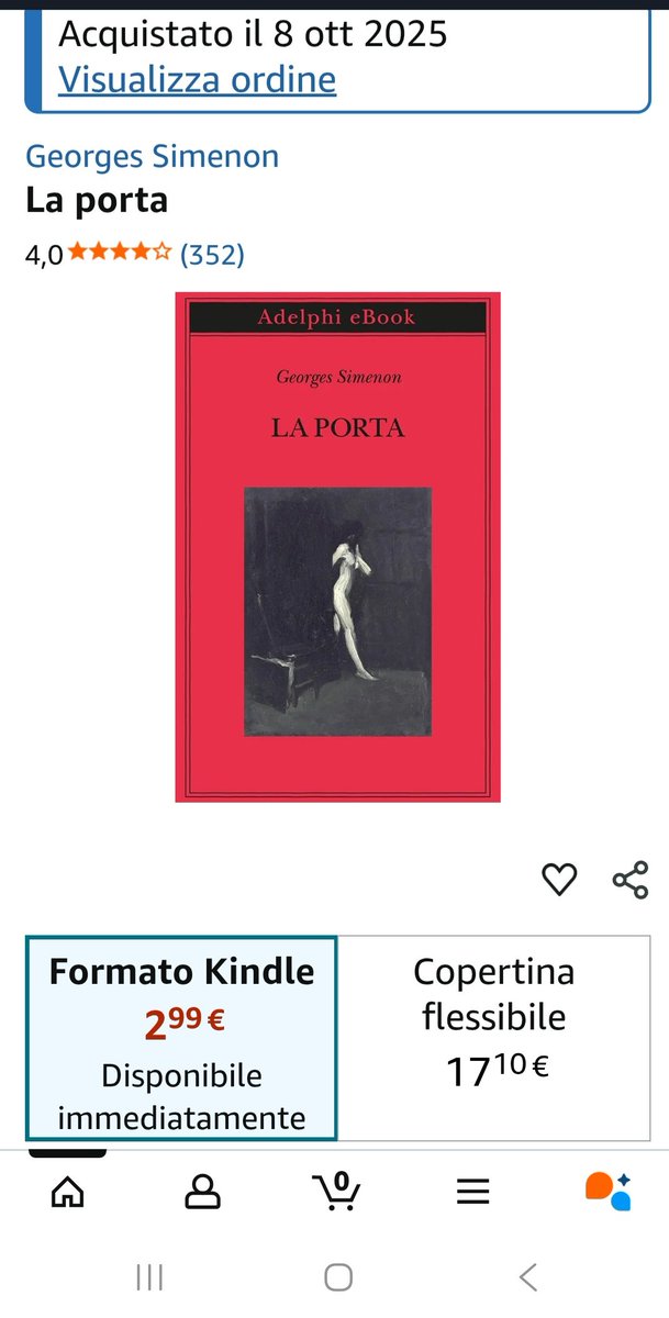 Dopo tanto, un nuovo acquisto: La porta di Georges Simenon

#libri
#ebook
#offerte