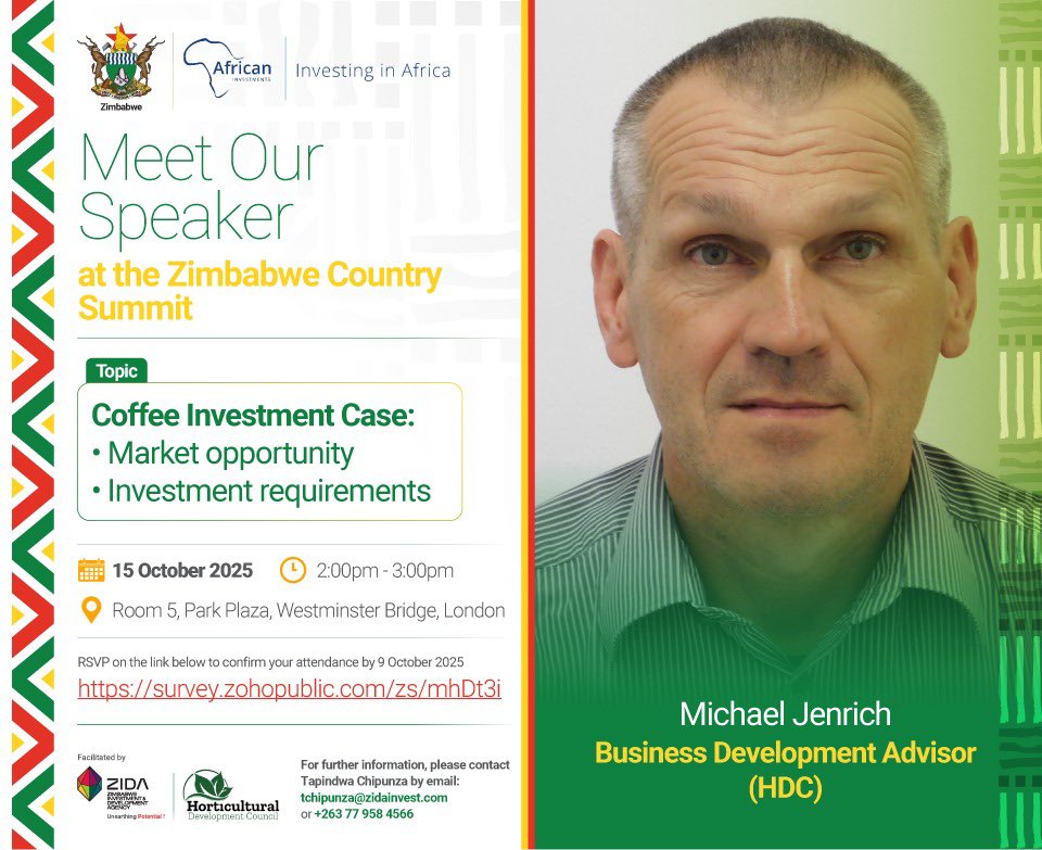 Proud to co-host the Zimbabwe Investment Summit with <a href="/zidainvest/">Zimbabwe Investment and Development Agency</a> for the first time at  #AFSIC2025, 15 October, London. 

An important partnership as we showcase the country’s growing investment opportunities.
<a href="/UKinZimbabwe/">UKinZimbabwe 🇬🇧 🇿🇼</a> <a href="/AFSICafrica/">AFSIC</a>