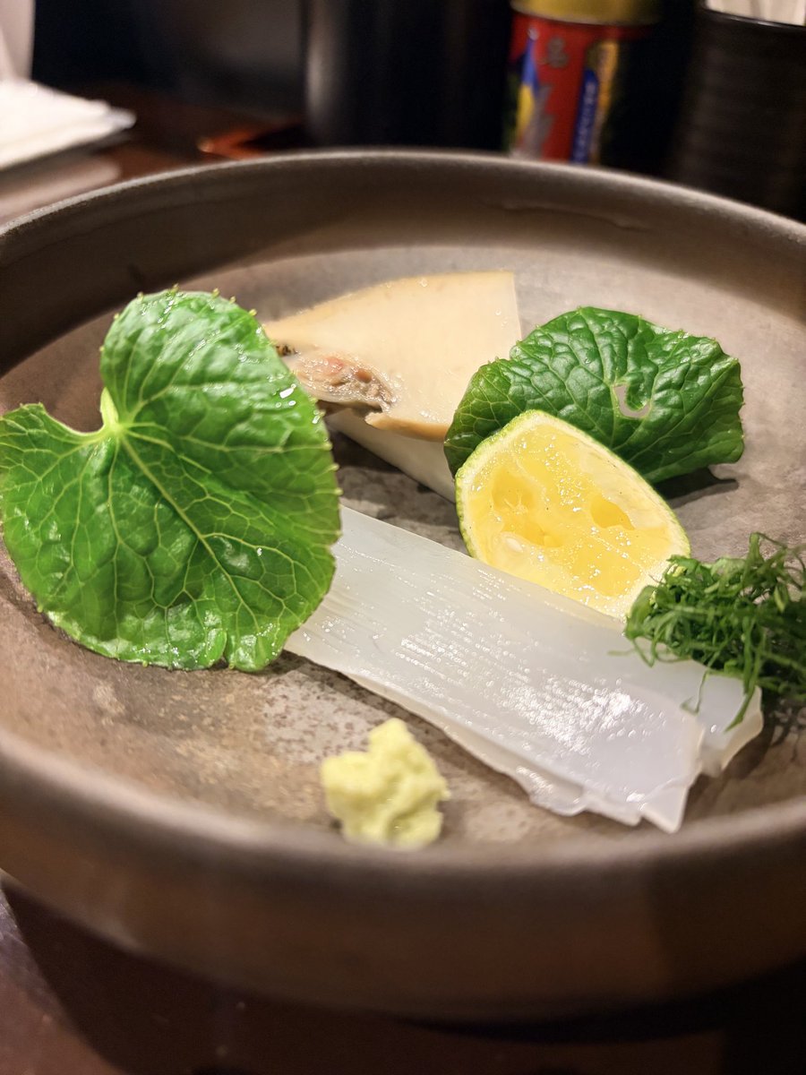 kazmix11's tweet photo. 2度目の酒亭田中さん
変わらずうれしいお皿の数々で酒が止まりません

���老芋の衣と油切れ、白イカの包丁、帆立磯辺の火入

さらっと精密な仕事してくださるので、次の皿が楽しみでしかなくなってくる

次回12月、もう楽しみ https://t.co/yOaok9lq57
