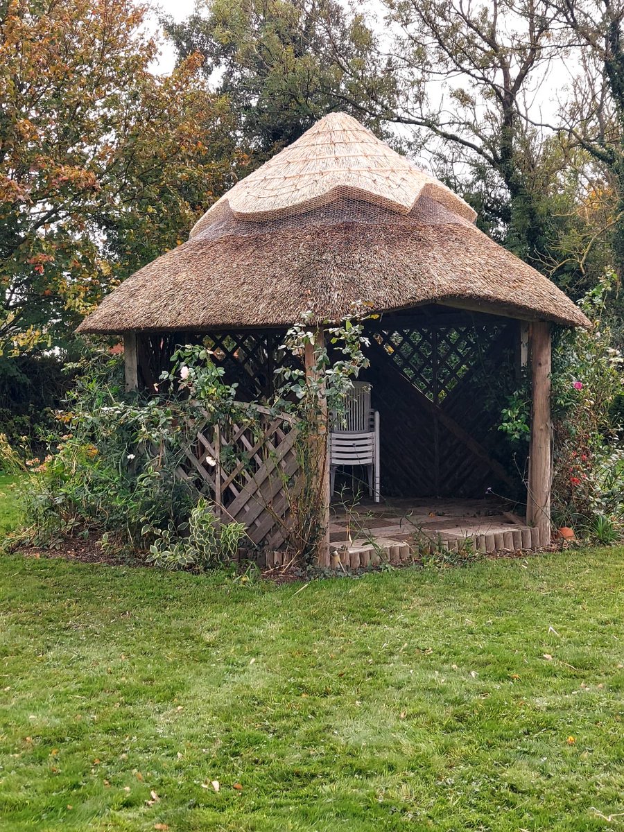 masterthatcher2's tweet image. #Summerhouse ridge renewal near #Preston. #Lancashire. #Thatching, #MasterThatchers.