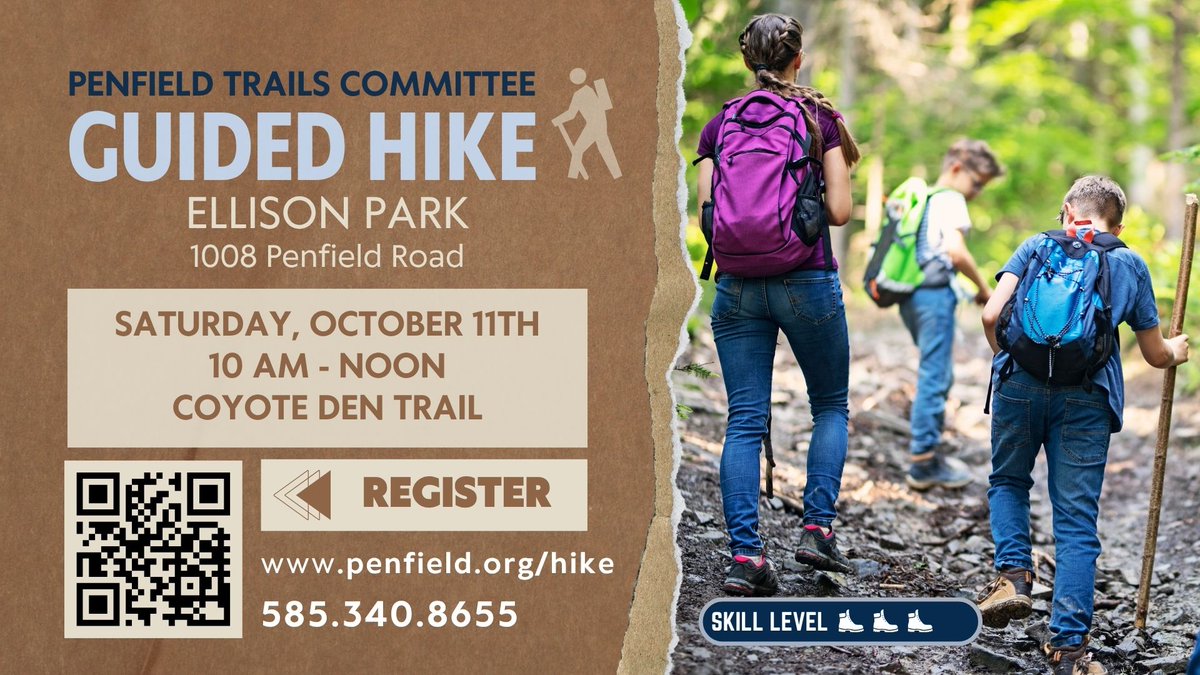 🥾🍂The leaves are changing, and the weather is cooling down, offering the perfect time to join our Trails Committee for a guided hike this Saturday.

🗓Saturday, October 11
🕘9 a.m.
📍Coyote Den Trail