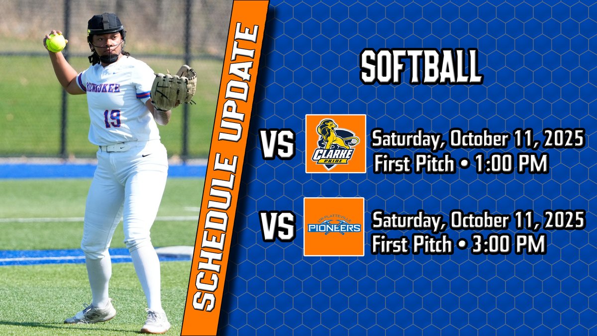 MATC_Athletics's tweet image. Stormers Softball: Platteville Invite Schedule Update  

Full Update: 
matcstormers.com/news/2025/10/8…